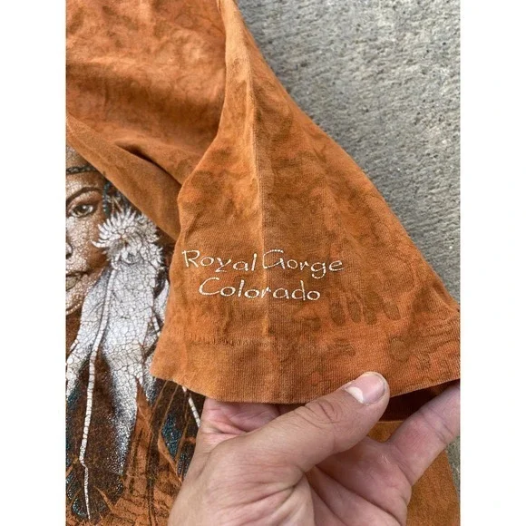 Vintage Native American Art‎ Shirt Mens Extra Large Royal Gorge Colorado 90s Tee - Picture 5 of 11